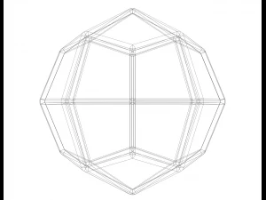 Wireframe Shape Deltoidal Icositetrahedron 3D Print Model