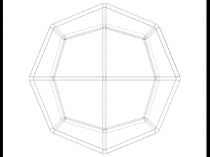 Wireframe Shape Deltoidal Icositetrahedron Model do druku 3D