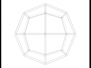 Wireframe Shape Deltoidal Icositetrahedron Model do druku 3D