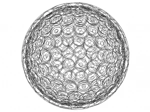 Palla piccola a forma di wireframe Modello di stampa 3D