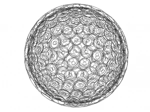 Palla piccola a forma di wireframe Modello di stampa 3D