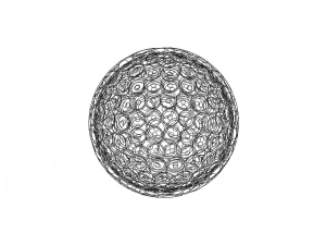 Palla piccola a forma di wireframe Modello di stampa 3D