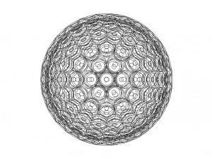 Palla piccola a forma di wireframe Modello di stampa 3D