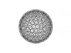 Palla piccola a forma di wireframe Modello di stampa 3D