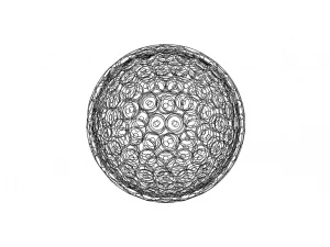 Palla piccola a forma di wireframe Modello di stampa 3D