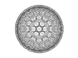 Palla piccola a forma di wireframe Modello di stampa 3D