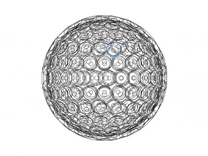 Palla piccola a forma di wireframe Modello di stampa 3D