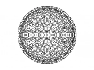 Palla piccola a forma di wireframe Modello di stampa 3D