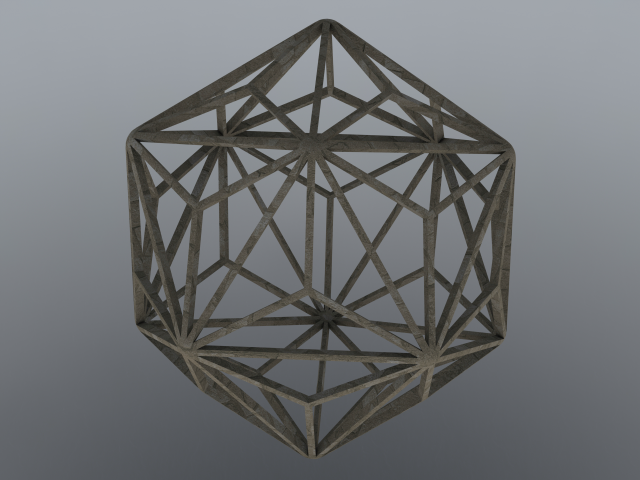 Wireframe Shape Triakis Icosahedron 3D-printmodel .c4d .max .obj .3ds .fbx .stl .blend 