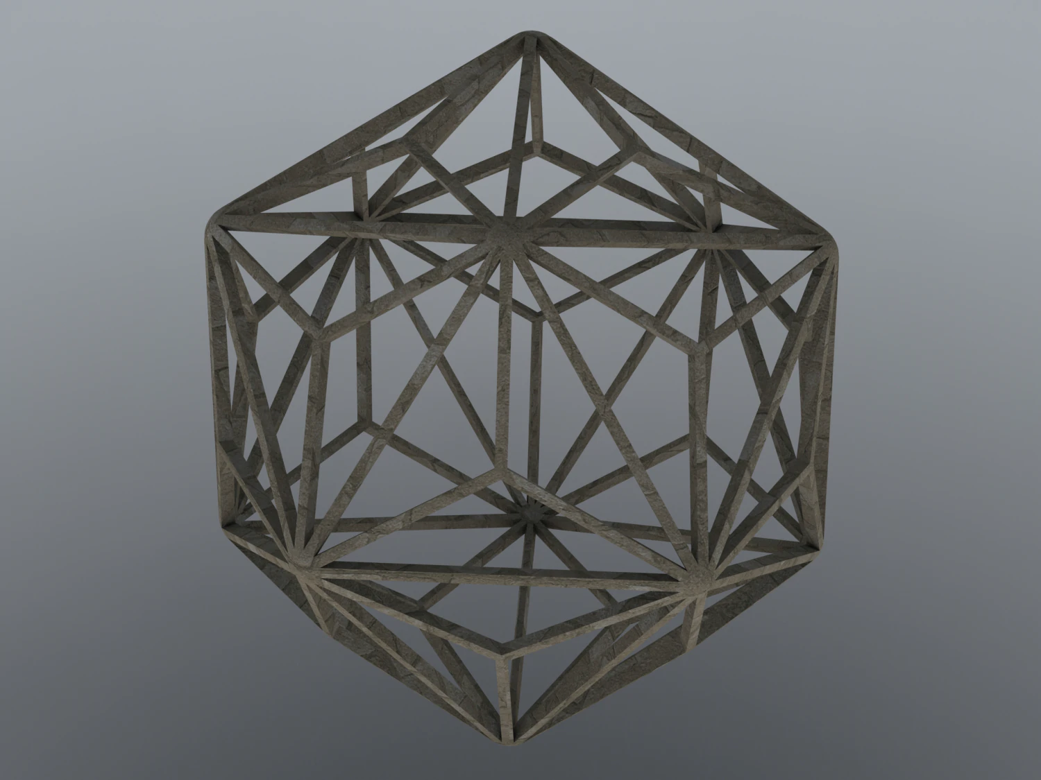 Wireframe Shape Triakis Icosahedron 3D Print Model .c4d .max .obj .3ds .fbx .stl .blend 