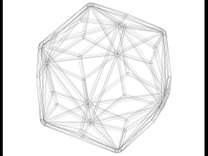 Wireframe Shape Triakis Icosahedron 3D-printmodel