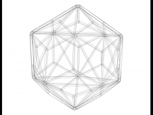 Wireframe Shape Triakis Icosahedron 3D-printmodel