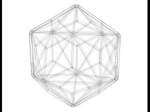 Wireframe Shape Triakis Icosahedron 3D Print Model