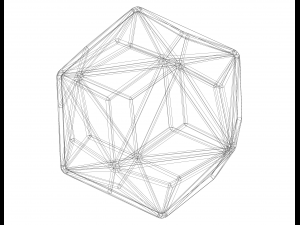 Wireframe Shape Triakis Icosahedron 3D-printmodel
