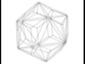 Wireframe Shape Triakis Icosahedron 3D Print Model