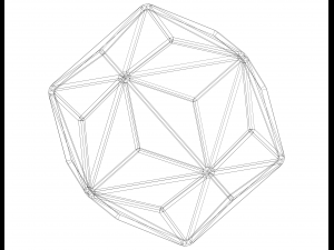 Wireframe Shape Triakis Icosahedron 3D-printmodel