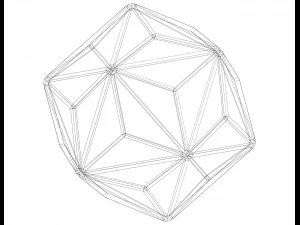 Wireframe Shape Triakis Icosahedron 3D Print Model