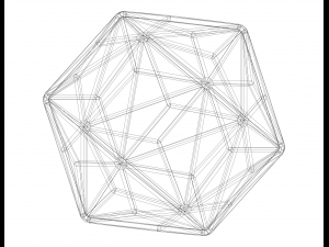 Wireframe Shape Triakis Icosahedron 3D-printmodel