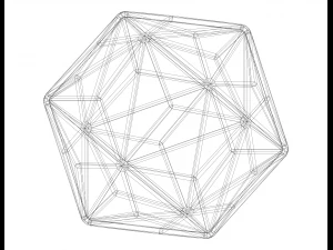 Wireframe Shape Triakis Icosahedron 3D Print Model