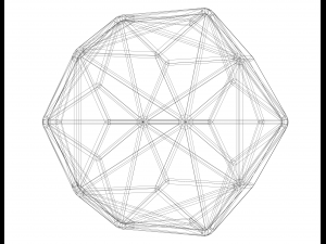 Wireframe Shape Triakis Icosahedron 3D-printmodel