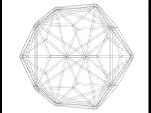 Wireframe Shape Triakis Icosahedron 3D Print Model