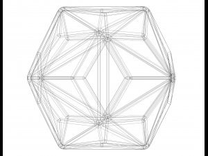Wireframe Shape Triakis Icosahedron 3D-printmodel