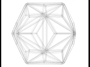 Wireframe Shape Triakis Icosahedron 3D Print Model