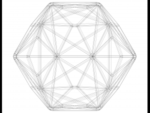 Wireframe Shape Triakis Icosahedron 3D-printmodel