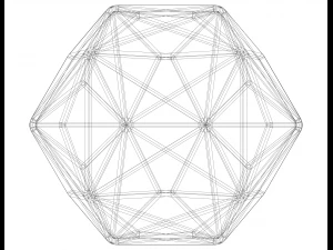 Wireframe Shape Triakis Icosahedron 3D Print Model
