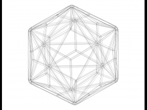 Wireframe Shape Triakis Icosahedron 3D-printmodel
