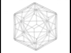 Wireframe Shape Triakis Icosahedron 3D Print Model