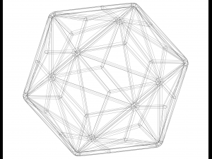 Wireframe Shape Triakis Icosahedron 3D-printmodel