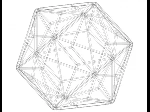 Wireframe Shape Triakis Icosahedron 3D Print Model