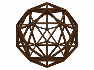 Wireframe Shape Pentakis Dodecahedron 3D Print Model