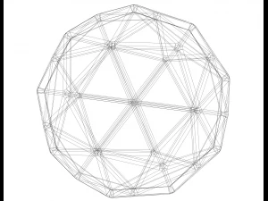 Wireframe Shape Pentakis Dodecahedron 3D Print Model