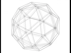 Wireframe Shape Pentakis Dodecahedron 3D Print Model