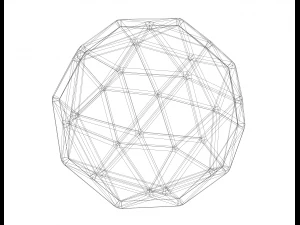 Wireframe Shape Pentakis Dodecahedron 3D Print Model