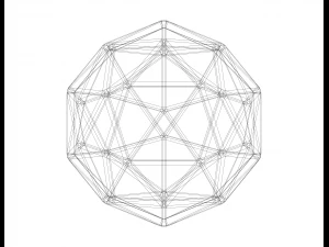 Wireframe Shape Pentakis Dodecahedron 3D Print Model