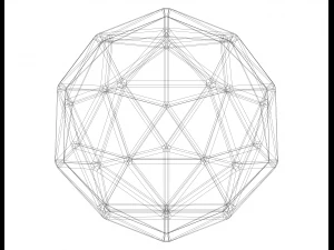 Wireframe Shape Pentakis Dodecahedron 3D Print Model