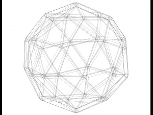 Wireframe Shape Pentakis Dodecahedron 3D Print Model