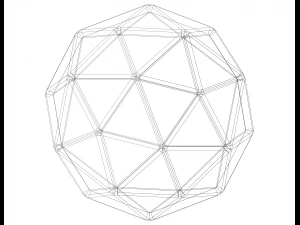 Wireframe Shape Pentakis Dodecahedron 3D Print Model