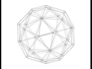 Wireframe Shape Pentakis Dodecahedron 3D Print Model