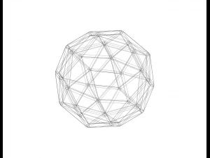 Wireframe Shape Pentakis Dodecahedron 3D Print Model