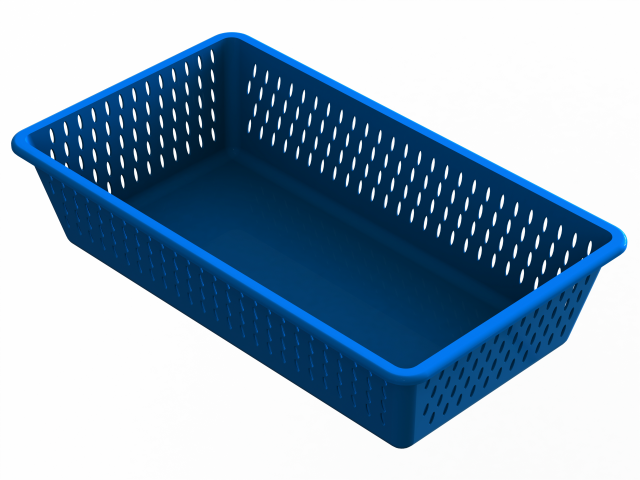 Plastic Multipurpose Storage Basket 35cm x 20cm x 8cm 3D-printmodel .c4d .max .obj .3ds .fbx .stl .blend 