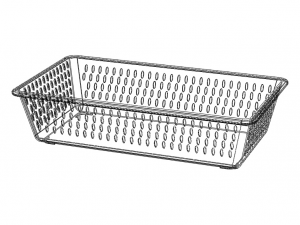 Plastic Multipurpose Storage Basket 35cm x 20cm x 8cm 3D-printmodel
