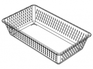 Plastic Multipurpose Storage Basket 35cm x 20cm x 8cm 3D-printmodel