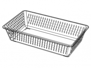 Plastic Multipurpose Storage Basket 35cm x 20cm x 8cm 3D-printmodel