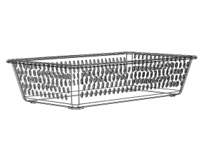 Plastic Multipurpose Storage Basket 35cm x 20cm x 8cm 3D-printmodel