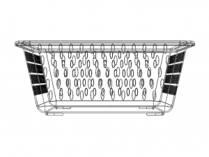 Plastic Multipurpose Storage Basket 35cm x 20cm x 8cm 3D-printmodel