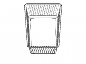 Plastic Multipurpose Storage Basket 35cm x 20cm x 8cm 3D-printmodel